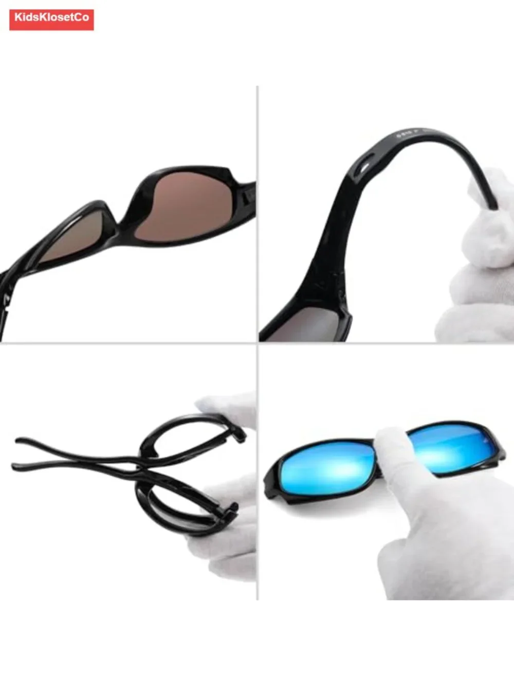 Youth Sports Polarized Sunglasses with Strap for Baseball Beach
